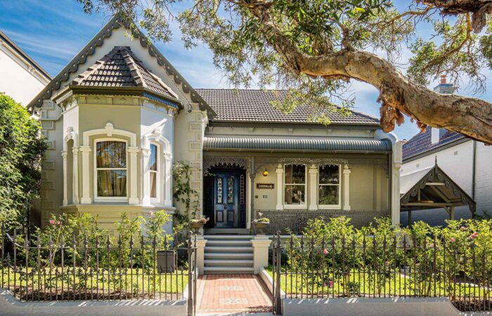 Front of colour heritage house in Bronte by Denby Dowling Interior Design